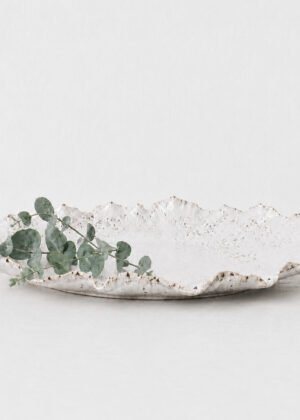 MODE TERI PLATTER  |  36CM  |  IVORY FLECK