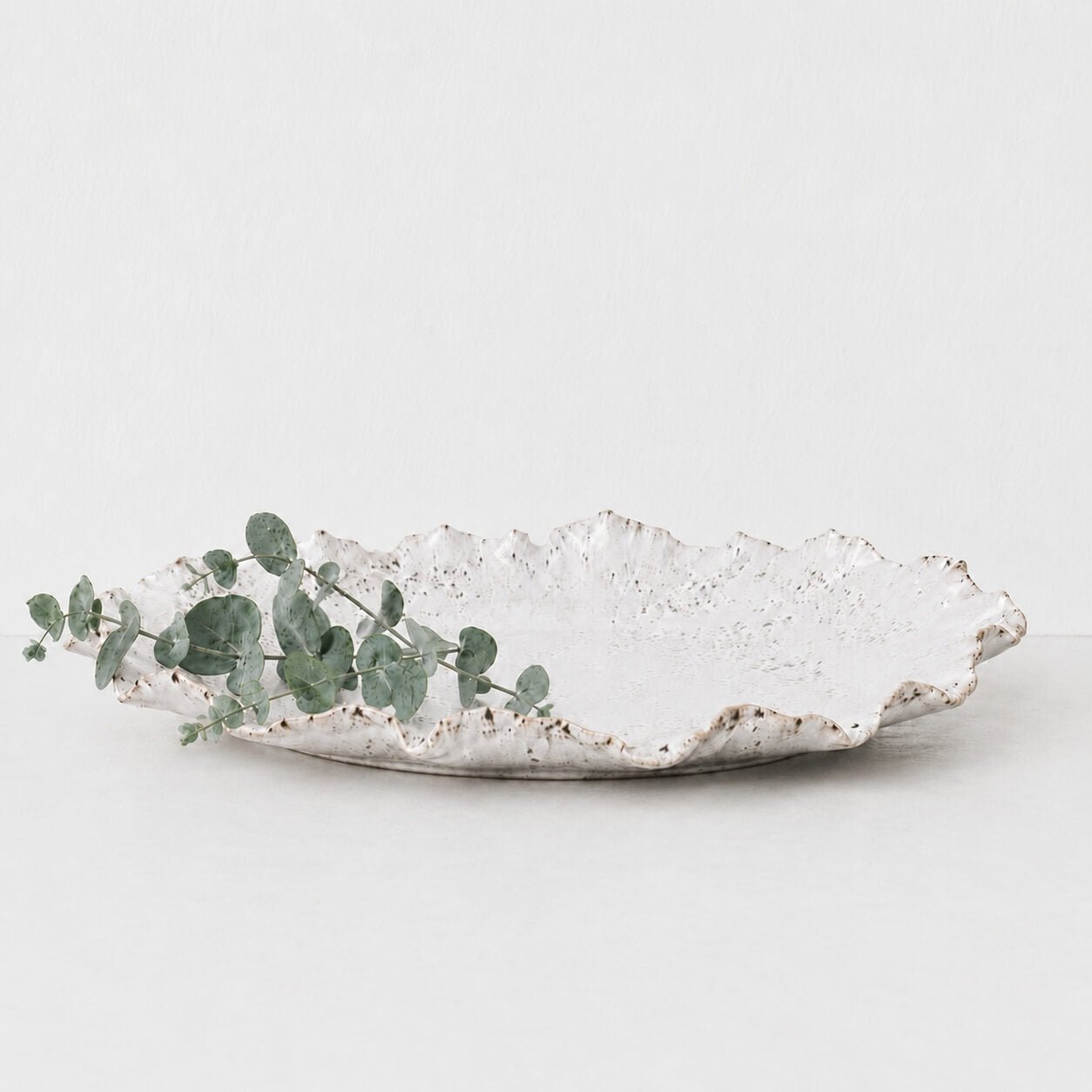 MODE TERI PLATTER | 36CM | IVORY FLECK
