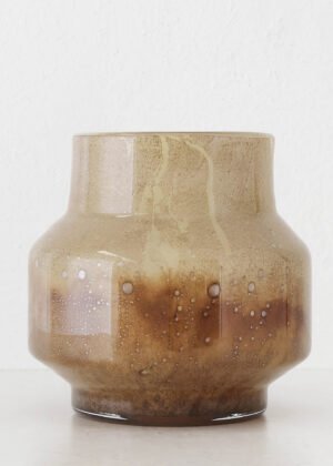 PRALI VASE  |  MED 22CM  |  BURNT AMBER GLASS