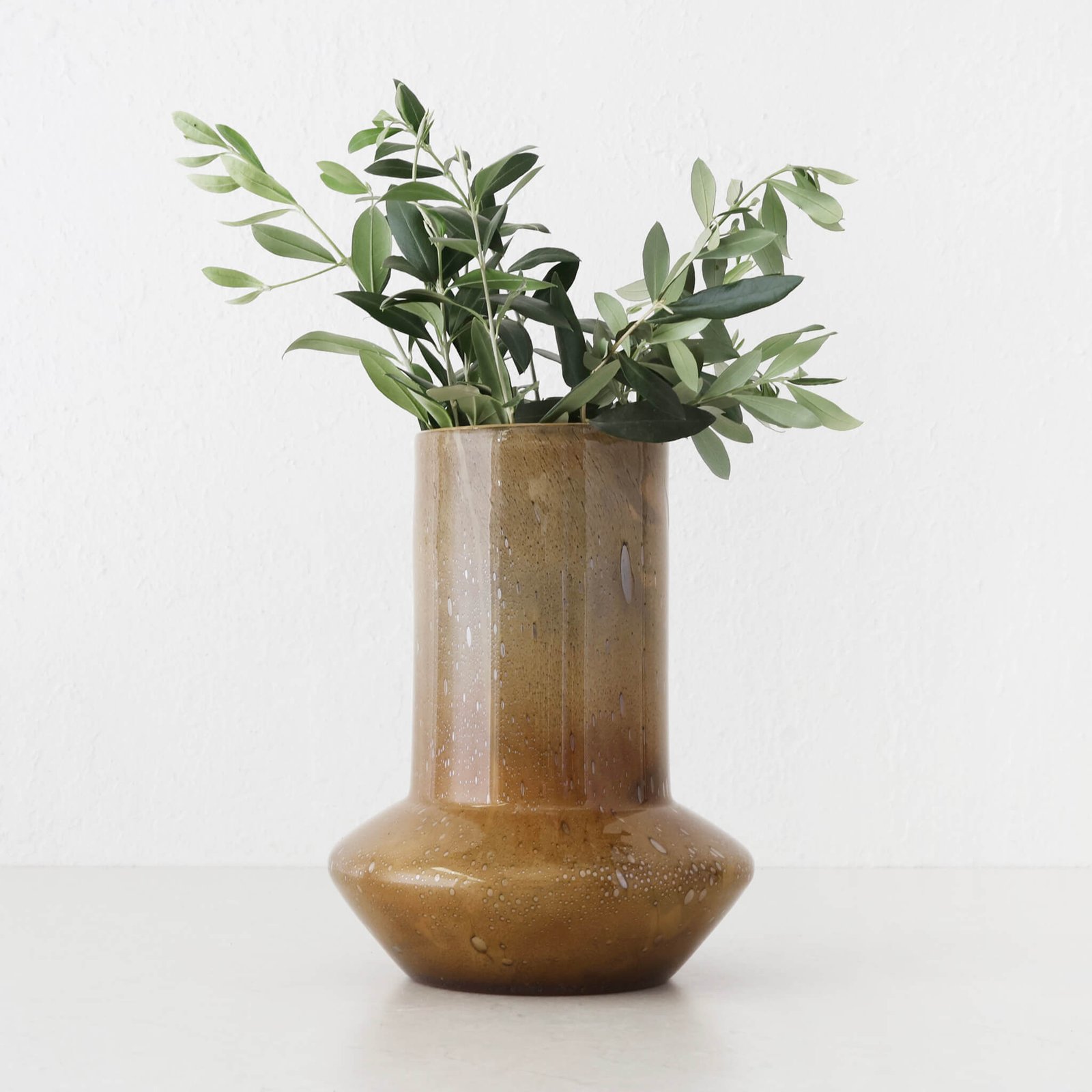 PRALI VASE  |  TALL 26CM  |  BURNT AMBER GLASS - Image 2