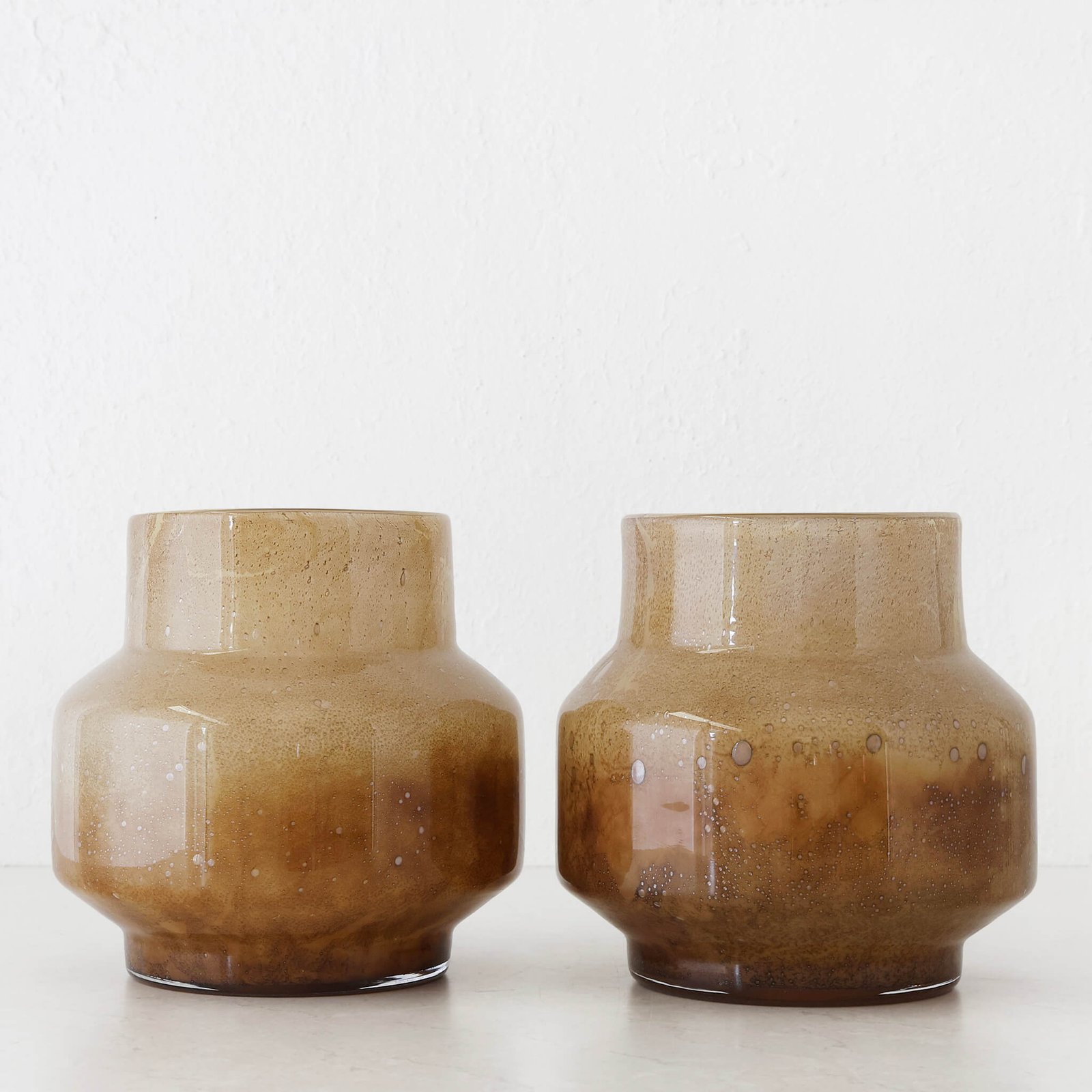 PRALI VASE BUNDLE X2 | MED 22CM | BURNT AMBER GLASS - Image 6