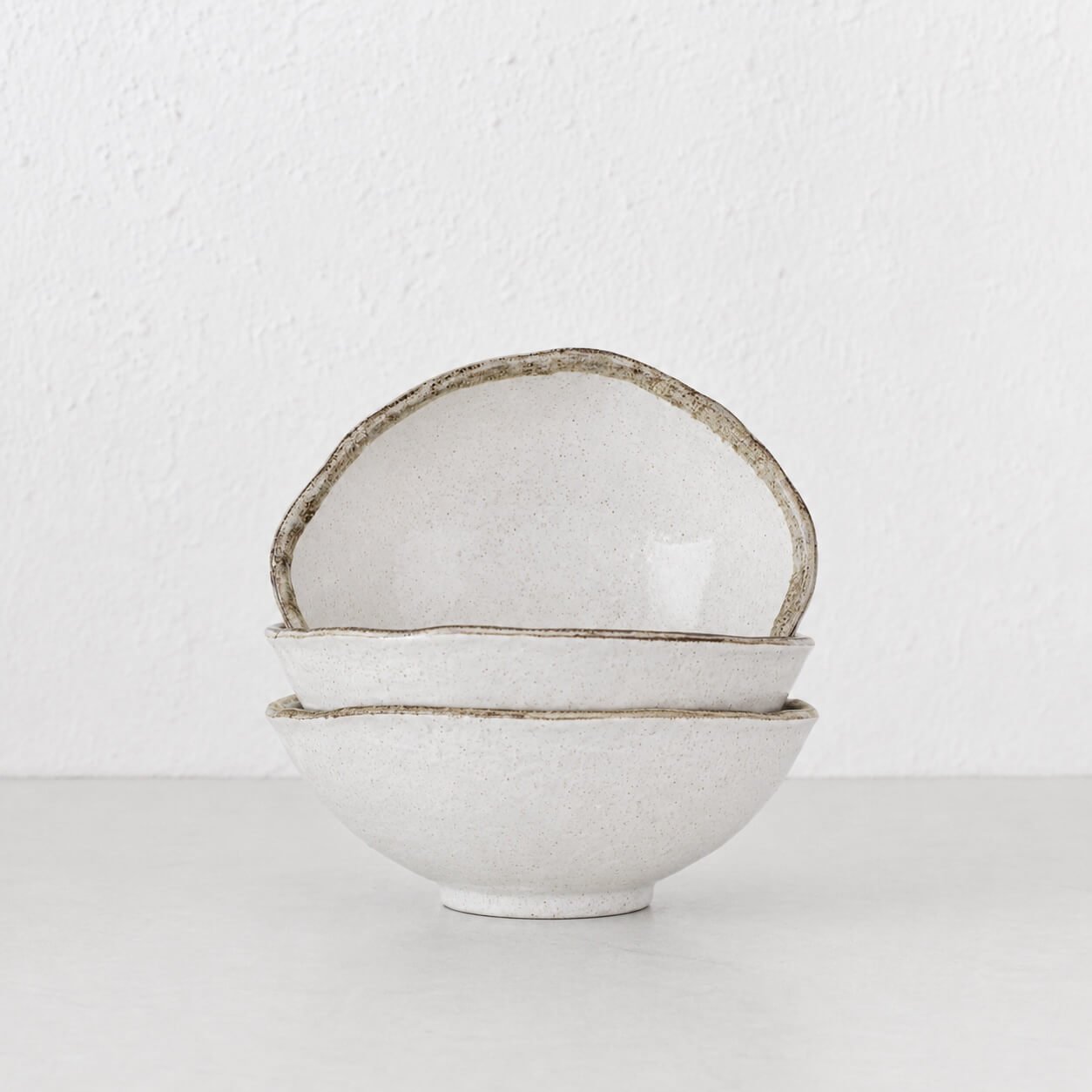 SHIROKARATSU CERAMIC MEDIUM BOWL BUNDLES | NATURAL GLAZE | 21CM - Image 2