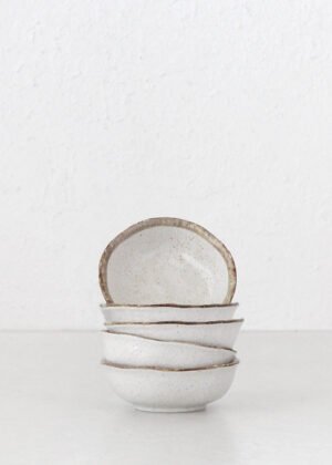 SHIROKARATSU CERAMIC MEDIUM DISH BUNDLES  |  NATURAL GLAZE  |  12.5CM