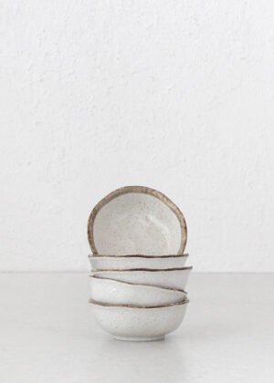 SHIROKARATSU CERAMIC SMALL DISH BUNDLES | NATURAL GLAZE | 8.5CM