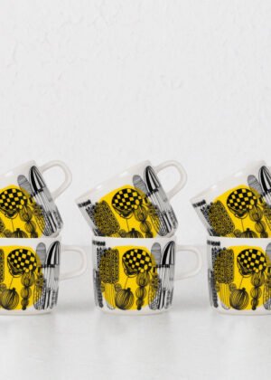 MARIMEKKO | SIIRTOLAP COFFEE MUG 2DL | YELLOW | BUNDLE X6